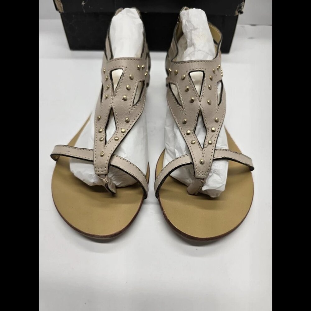 Yosi Samra‎ Sandals Womens 39 Creme 2491825 Atanado Material Zip